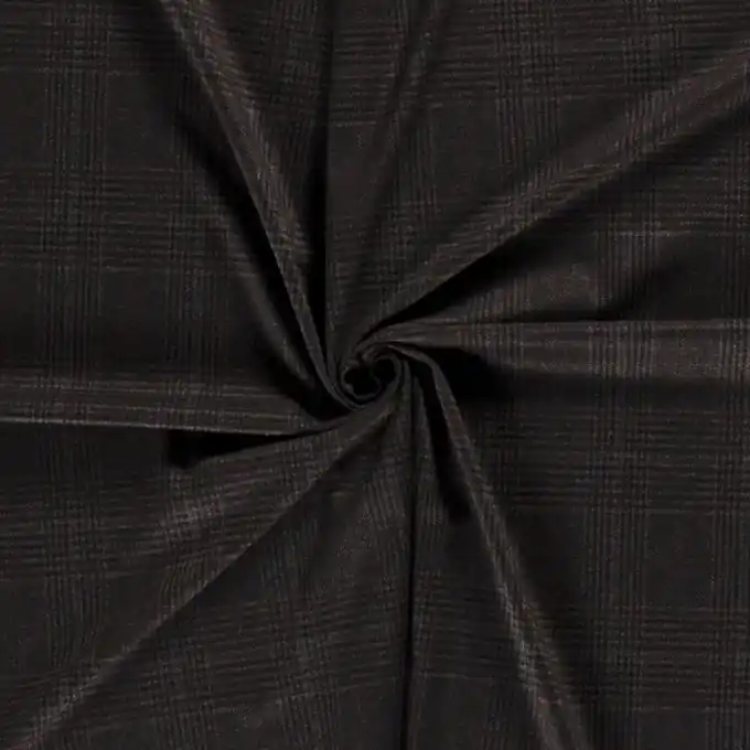 Versand Am Gleichen Tag Strickstoff Milano Tartanmuster grau und rot