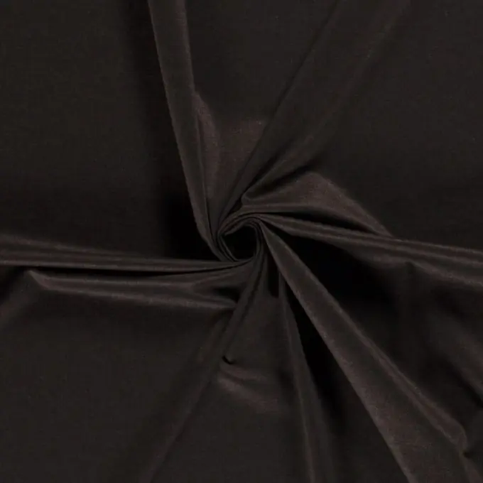 Neue Ware Strickstoff Milano einfarbig glänzend dunkelbraun