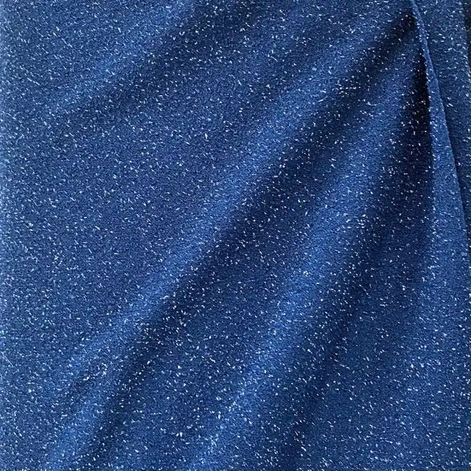 Premium Strickstoff Milano Tweedlook nachtblau