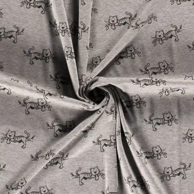 Beliebt Aplenfleece Tigermotiv Grau