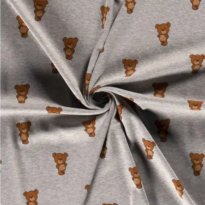 Wochenendangebot Alpenfleece Bären Rückseite Fleece grau