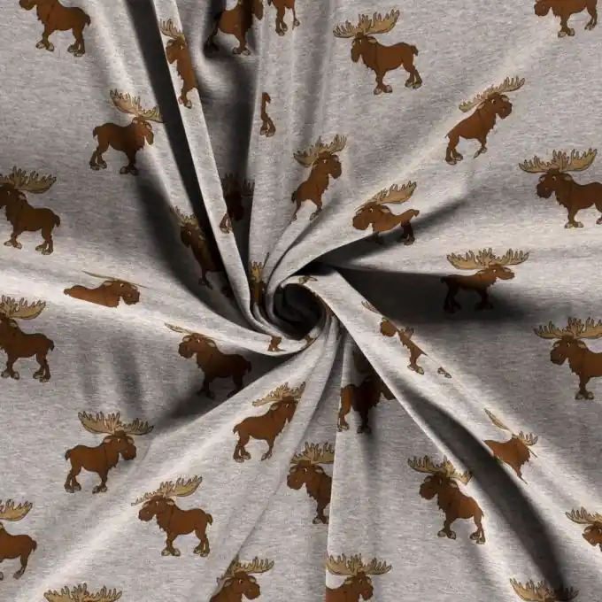 Limited Edition Alpenfleece Hirsch Rückseite Fleece grau