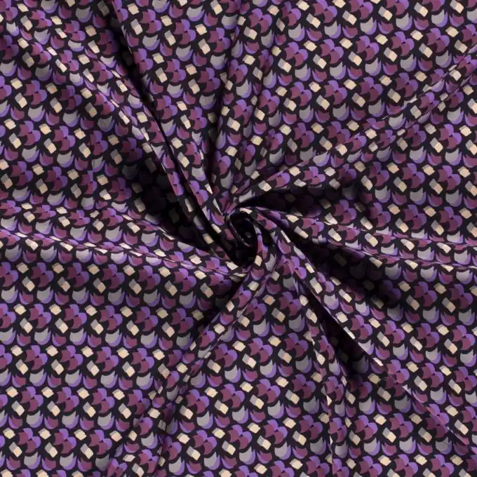 Jetzt Bestellen Popeline Viskose Retro Violett