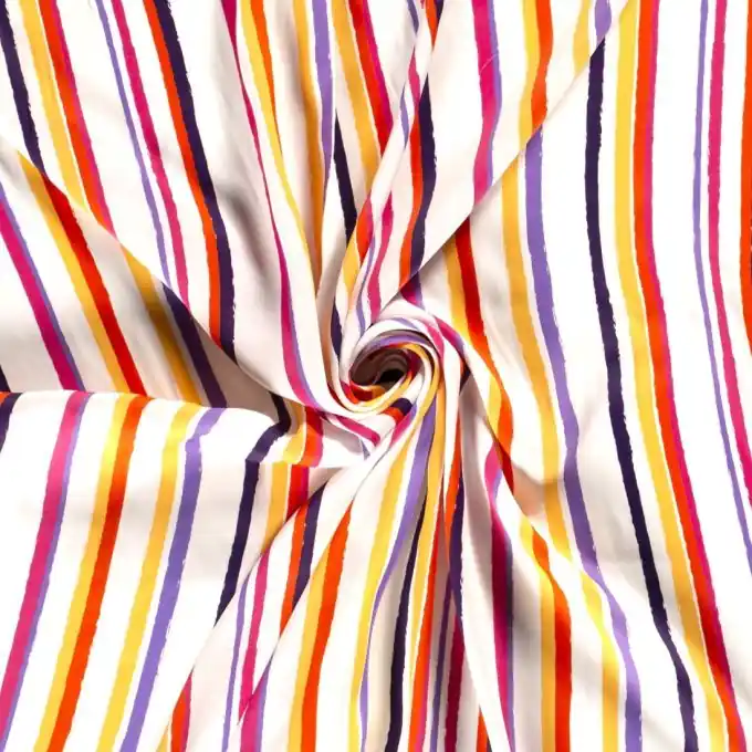 Abverkauf Viskose-Stoff Streifen lila