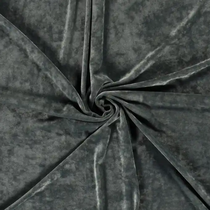 Ausverkauf Samtstoff glänzend kurzer Flor entenblau