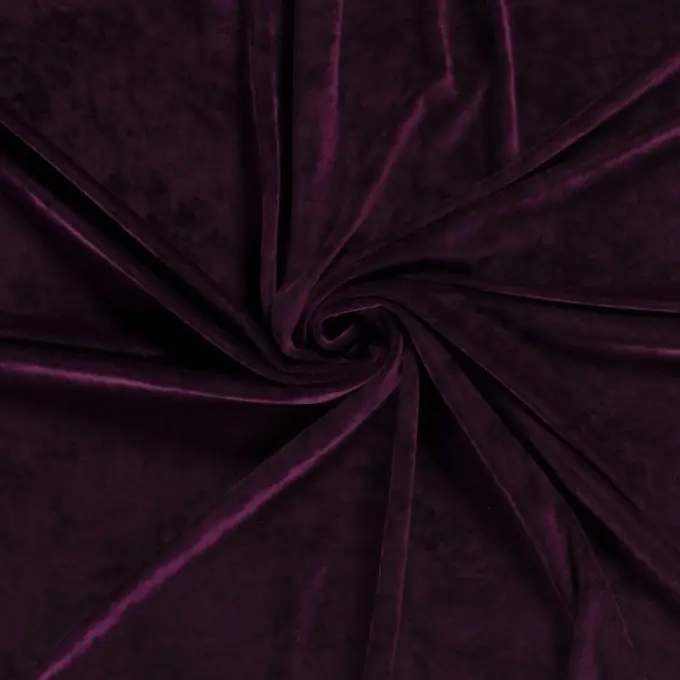 Kracherpreis Samtstoff glänzend kurzer Flor pflaumenfarben
