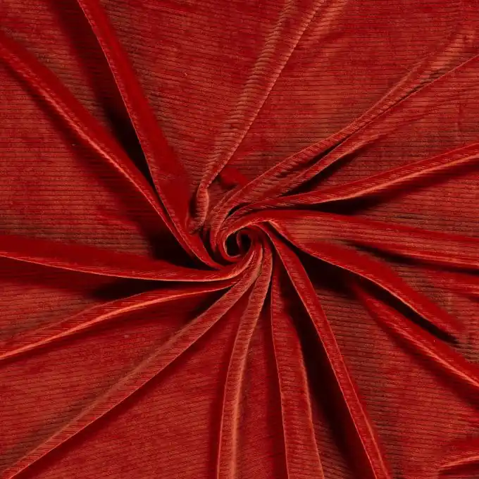 Geprüft Samtstoff Stretch orange