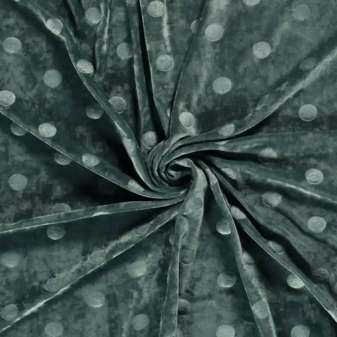 Direkt Vom Hersteller Dehnbarer Samtstoff Punkte blau