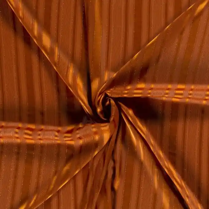 Voile-Stoff transparente Steifen Polyester orange Bestpreis