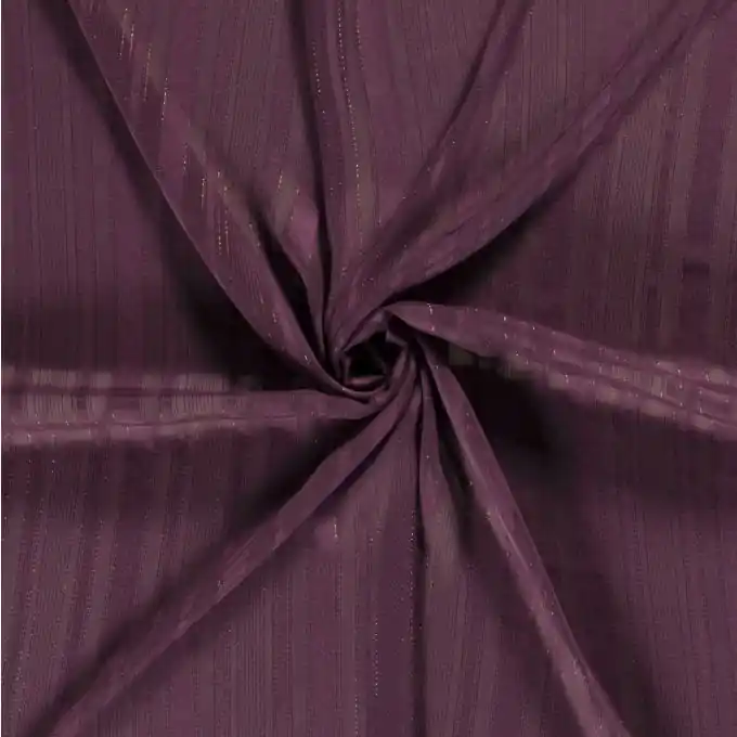 Voile-Stoff transparente Steifen Polyester lila Schneller Versand