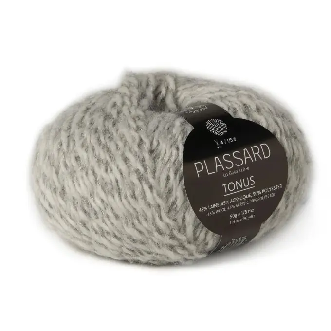 Strickgarn Tonus grau Plassard Geld-Zurück-Garantie