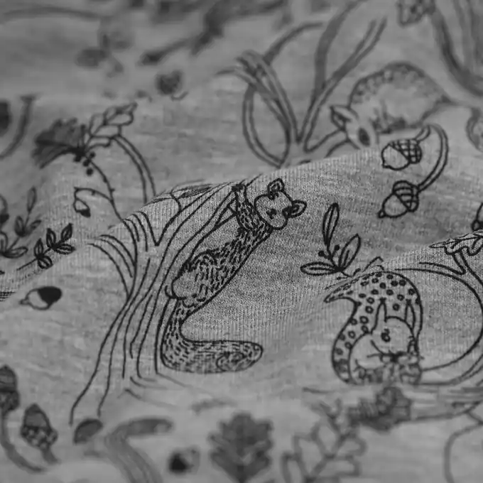 Molton Eichhörnchen grau meliert Rabatt