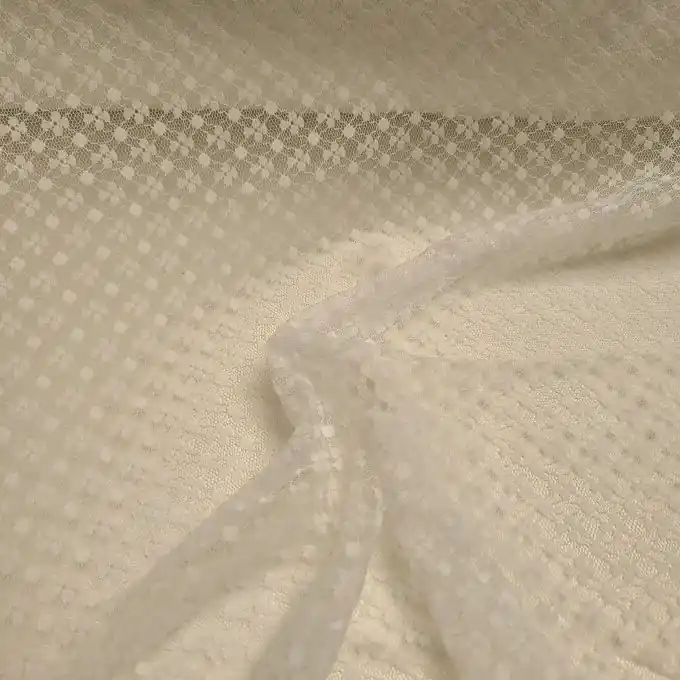 Französischer Tüllstoff Mini Fleurettes weiß Premium