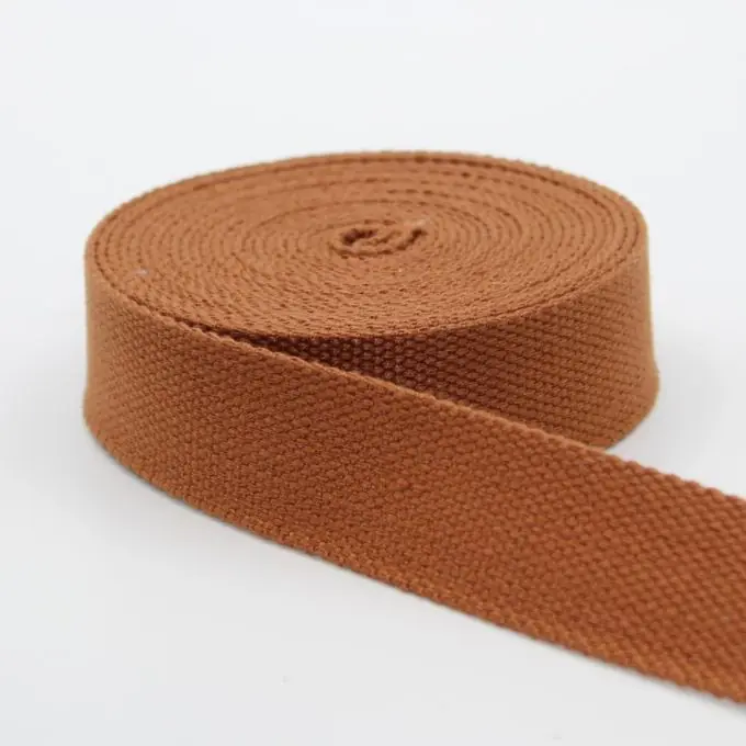 Gurtband Baumwollgemisch 40mm Hellbraun Hochwertig
