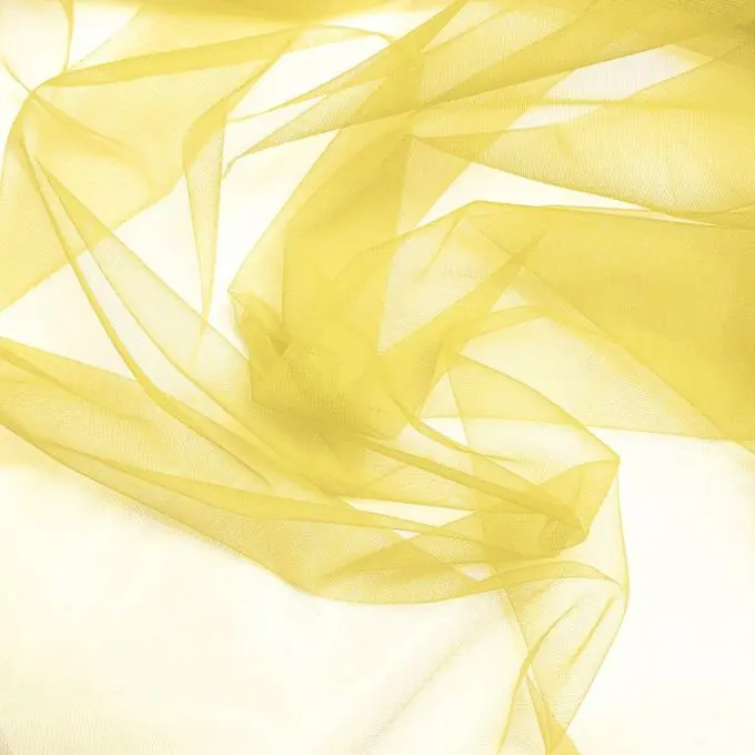 Günstig Elastischer Tüll extra breit Gelb