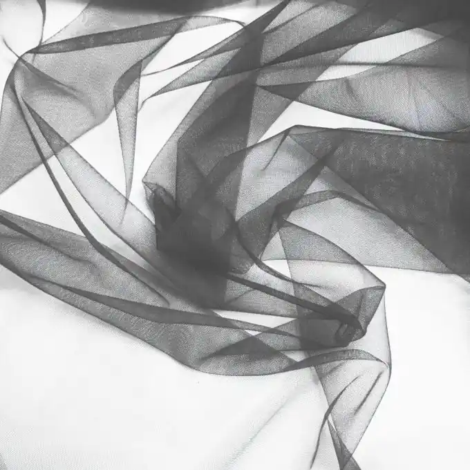 Elastischer Tüll extra breit Grau Premium