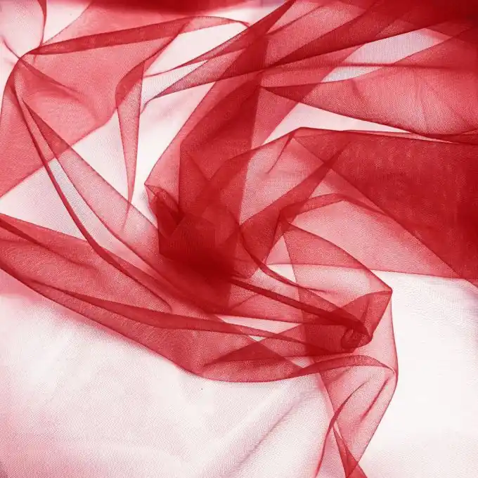 Im Trend Elastischer Tüll extra breit Rot