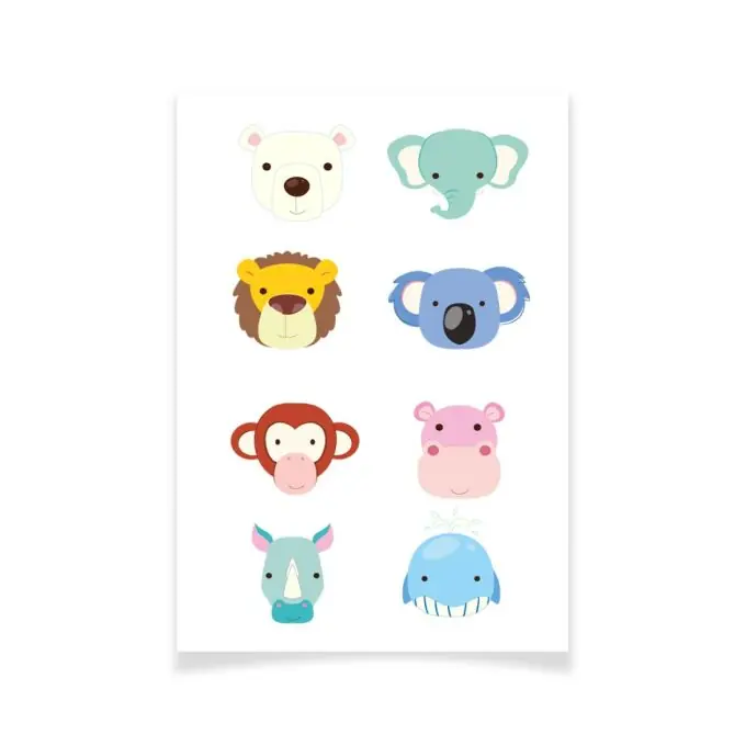 Ensemble Textile Tattoo Tierköpfe Preisknaller