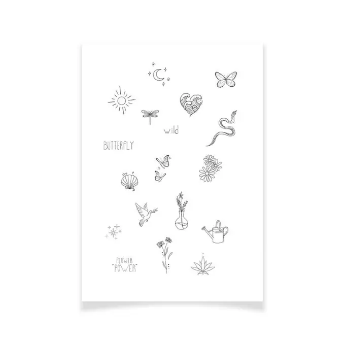 Günstig Ensemble Textile Tattoo Natur