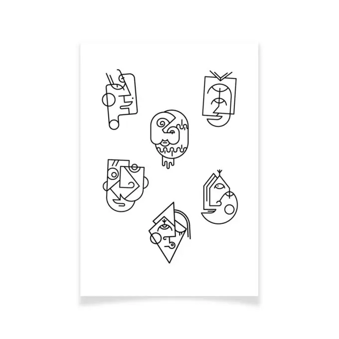 Top-Preis Ensemble Textile Tattoo abstrakte Pflanzen