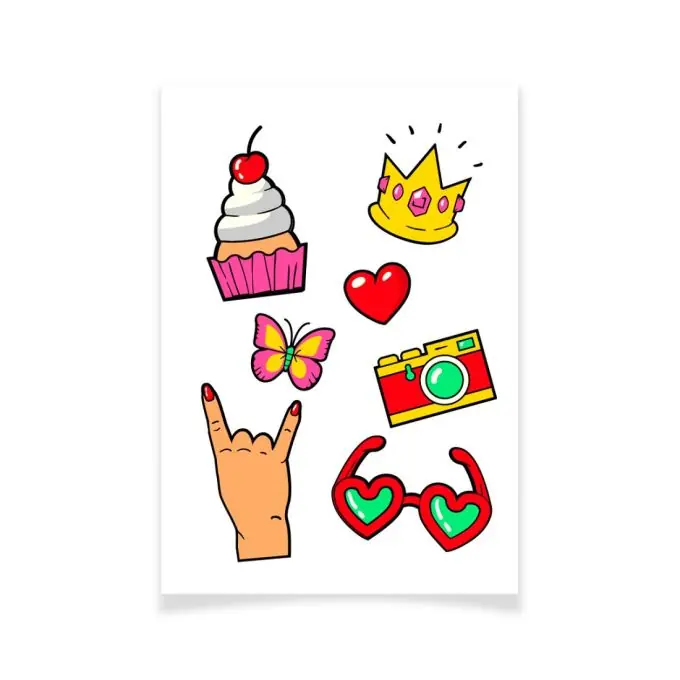 Nur Heute Ensemble Textile Tattoo doodle Girly