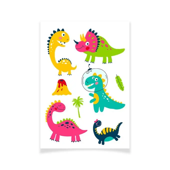 Ensemble Textile Tattoo lustige Dinos Angebot