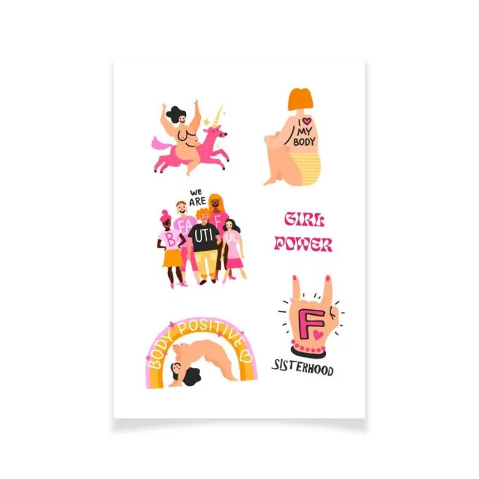 Ensemble Textile Tattoo Body Positive Top-Angebot