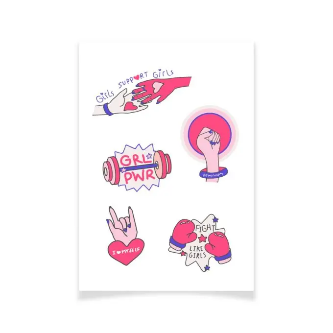 Ensemble Textile Tattoo Feminismus Exklusiv