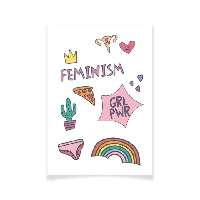Ensemble Textile Tattoo Feminismus Girl Power Billig