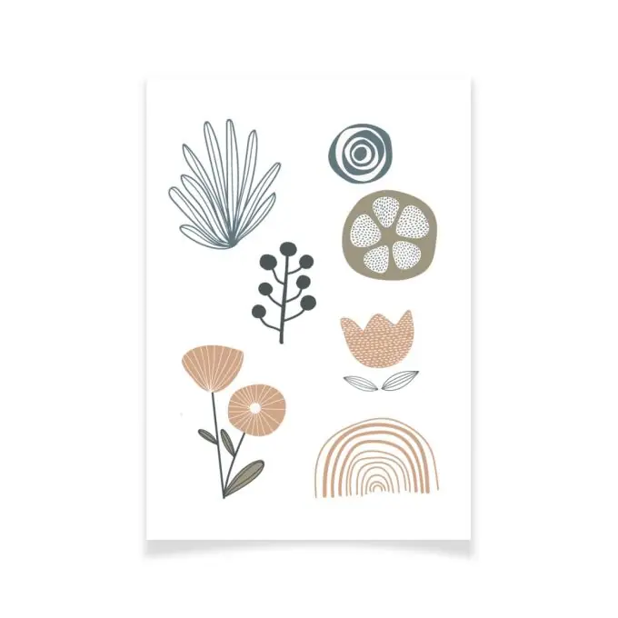 Weltweiter Versand Ensemble Textile Tattoo abstrakte Blumen