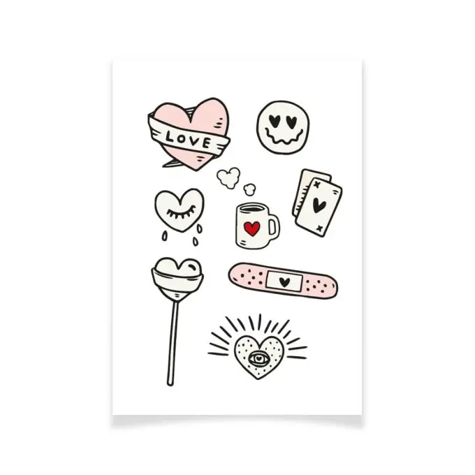 Ensemble Textile Street Art Herzen Schneller Versand