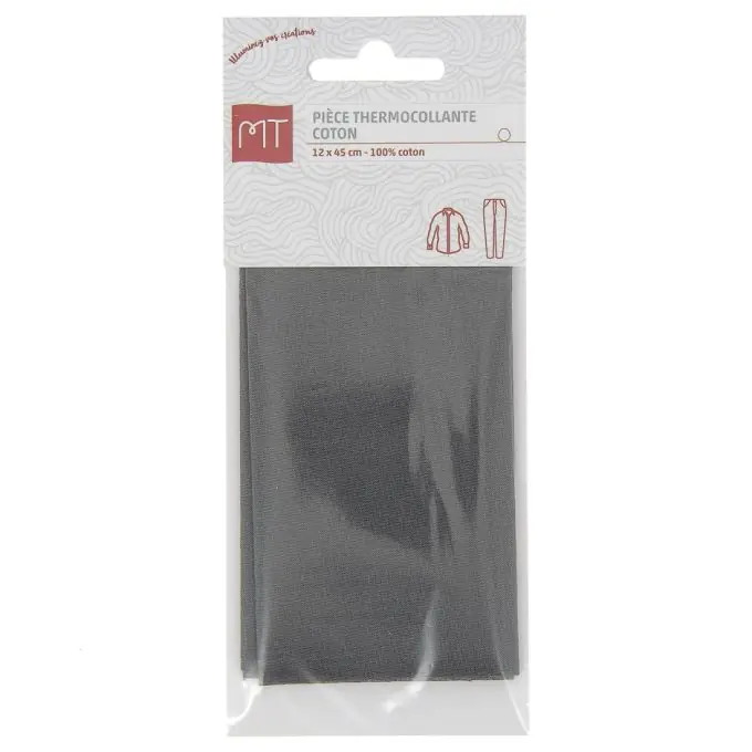 Schnäppchen Flicken Baumwolle 12x45cm dunkelgrau