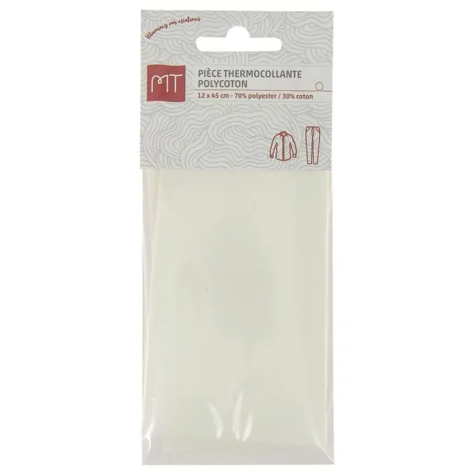 Flicken Polycoton ecru – 12 x 45 cm Solange Der Vorrat Reicht