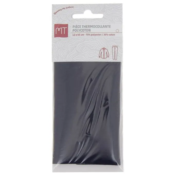 Bestpreis Flicken Polycoton marineblau- 12x45cm