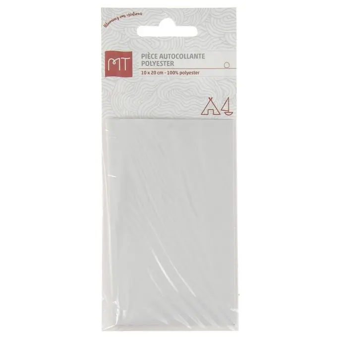 Neuheit Flicken Nylon weiss – 10x20cm