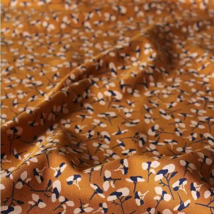 Viskose-Twill Pinéa Currygelb – Eglantine et Zoé Zertifiziert