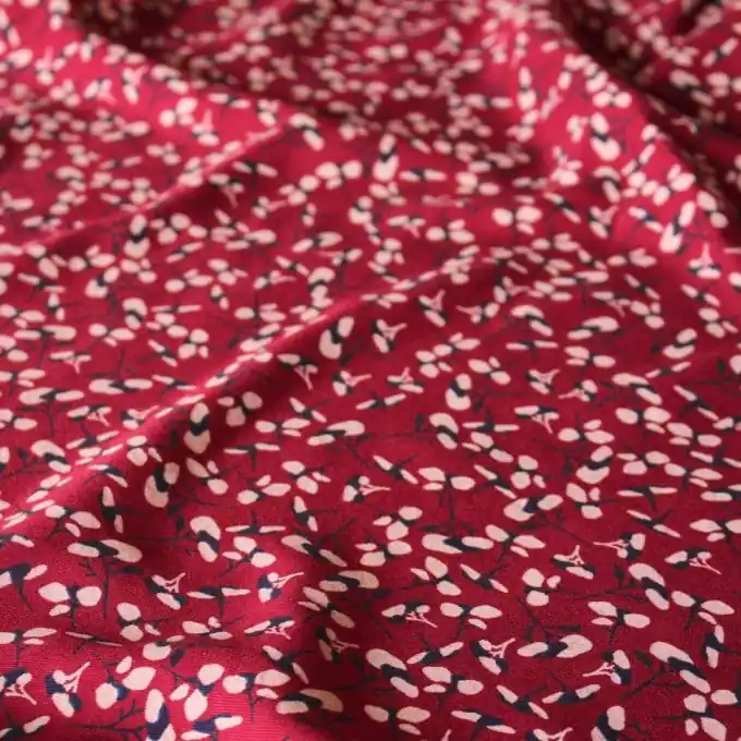 Viskose-Twill Pinéa Rot – Eglantine et Zoé Jetzt Kaufen