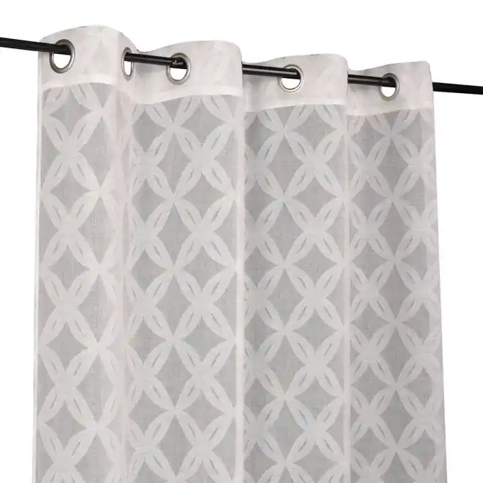 Leineneffekt-Voilage La Rochelle 140×260 cm – Ecru Preisreduziert