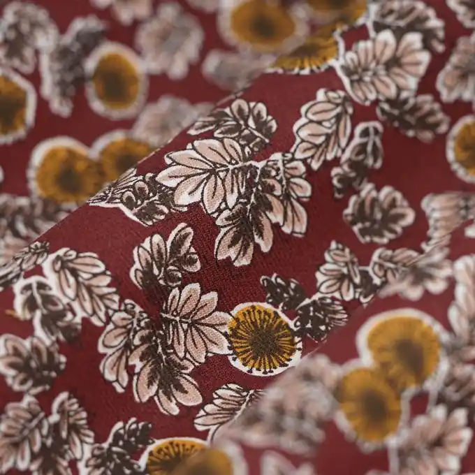 Köperstoff Baumwolle Blumenkranz Expressversand