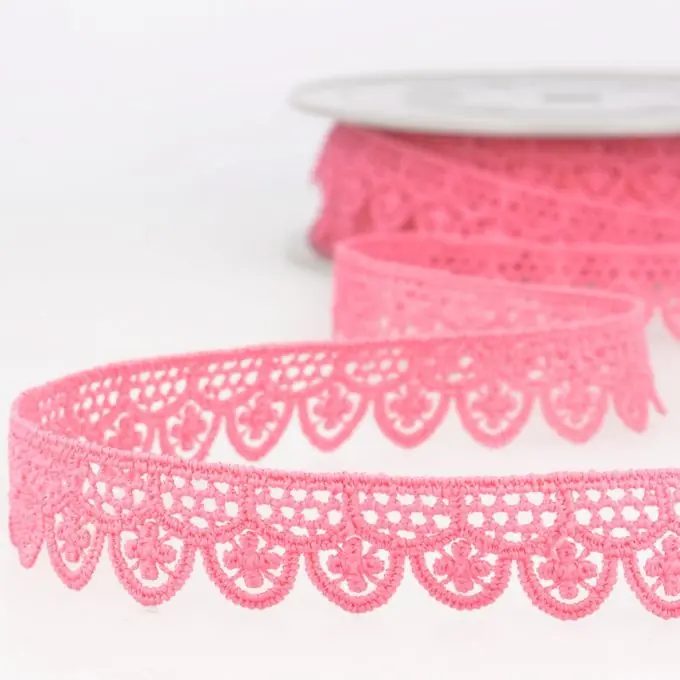Band aus Guipurespitze rosa fuchsia 20 mm Rabatt