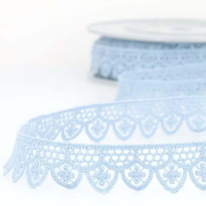 Knallerangebot Band aus Guipurespitze himmelblau 20 mm