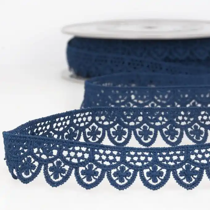 Jetzt Kaufen Band aus Guipurespitze marineblau 20 mm