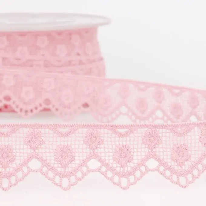 Band aus Guipurespitze rosa 30 mm Gleich Bestellen