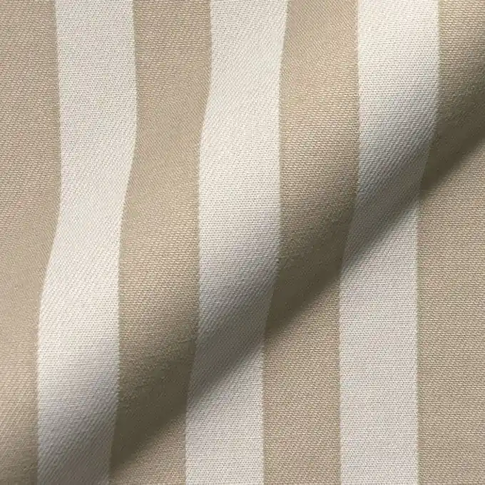 Im Trend Outdoorstoff Jacquard wendbar Streifen Beige/Weiß