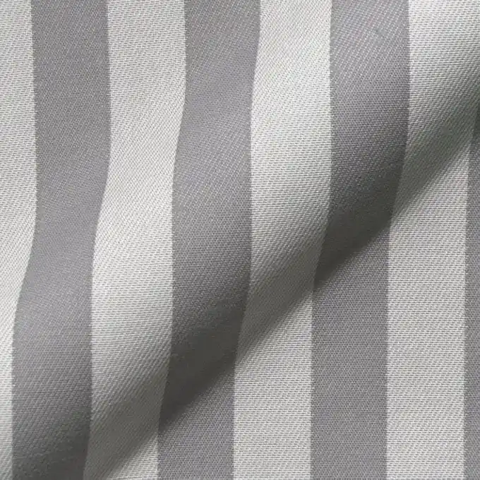 Saisonangebot Outdoorstoff Jacquard wendbar Streifen Grau/Weiß