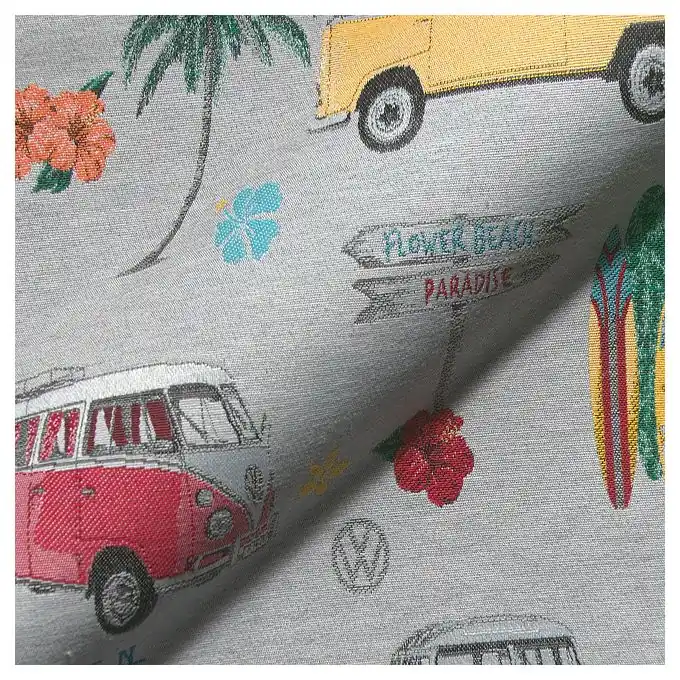 Nur Heute Jacquard Aloha VW Kombi Grau