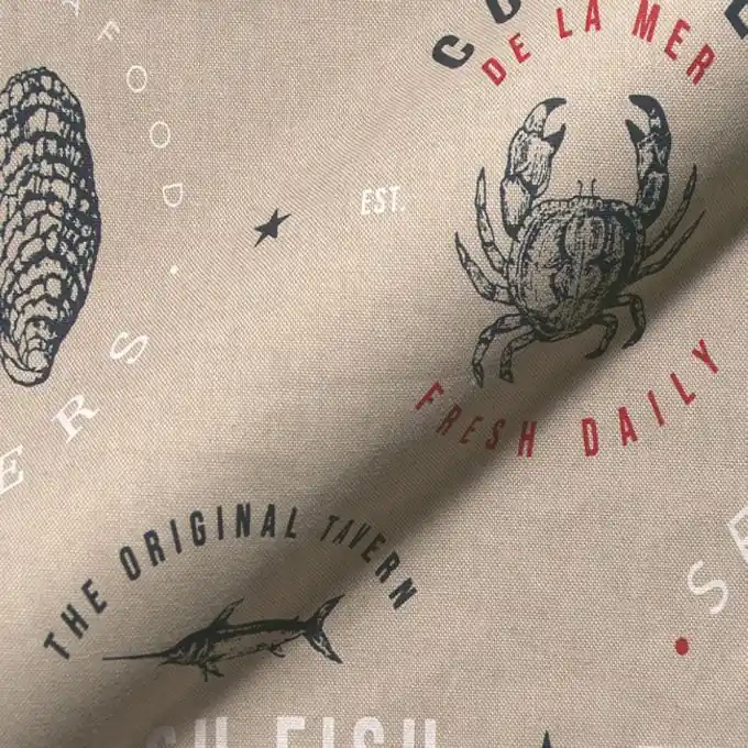 Dekostoff Linenlook Blau/Ecru Limited Edition