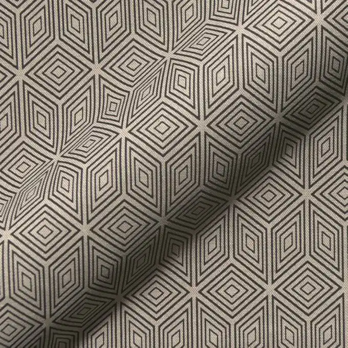 Dekostoff Linenlook 3D Schwarz/Ecru Top-Angebot