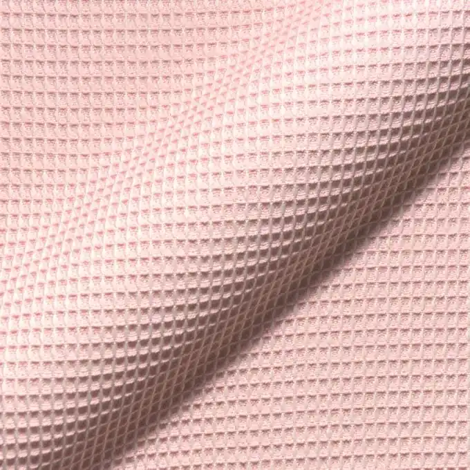 Waffelpiqué zweifarbig Rosa/Weiß Hochwertig