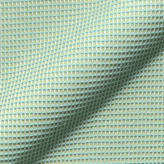 Waffelpiqué zweifarbig Blau/grün Preisknaller